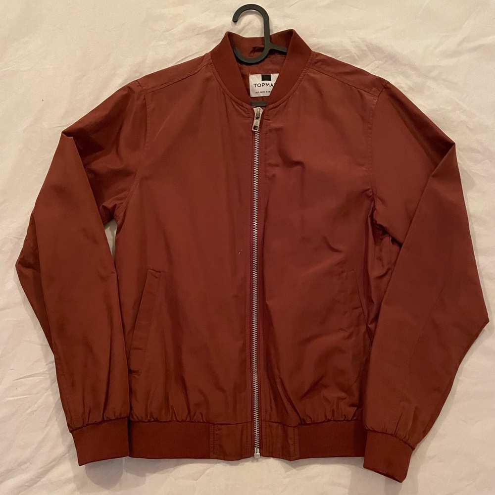 TOPMAN orange bumber jacket
